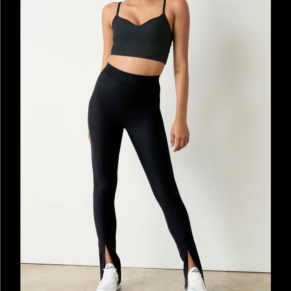 Sincerely Jules for Bandier Lotus Front Slit Leggings
